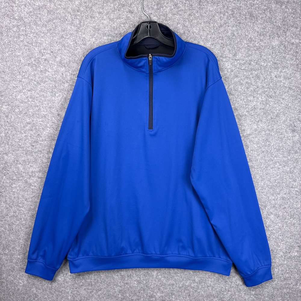Zero Restriction Mens Quarter Zip Golf Pullover Blue Performance Jacket XXL 2XL